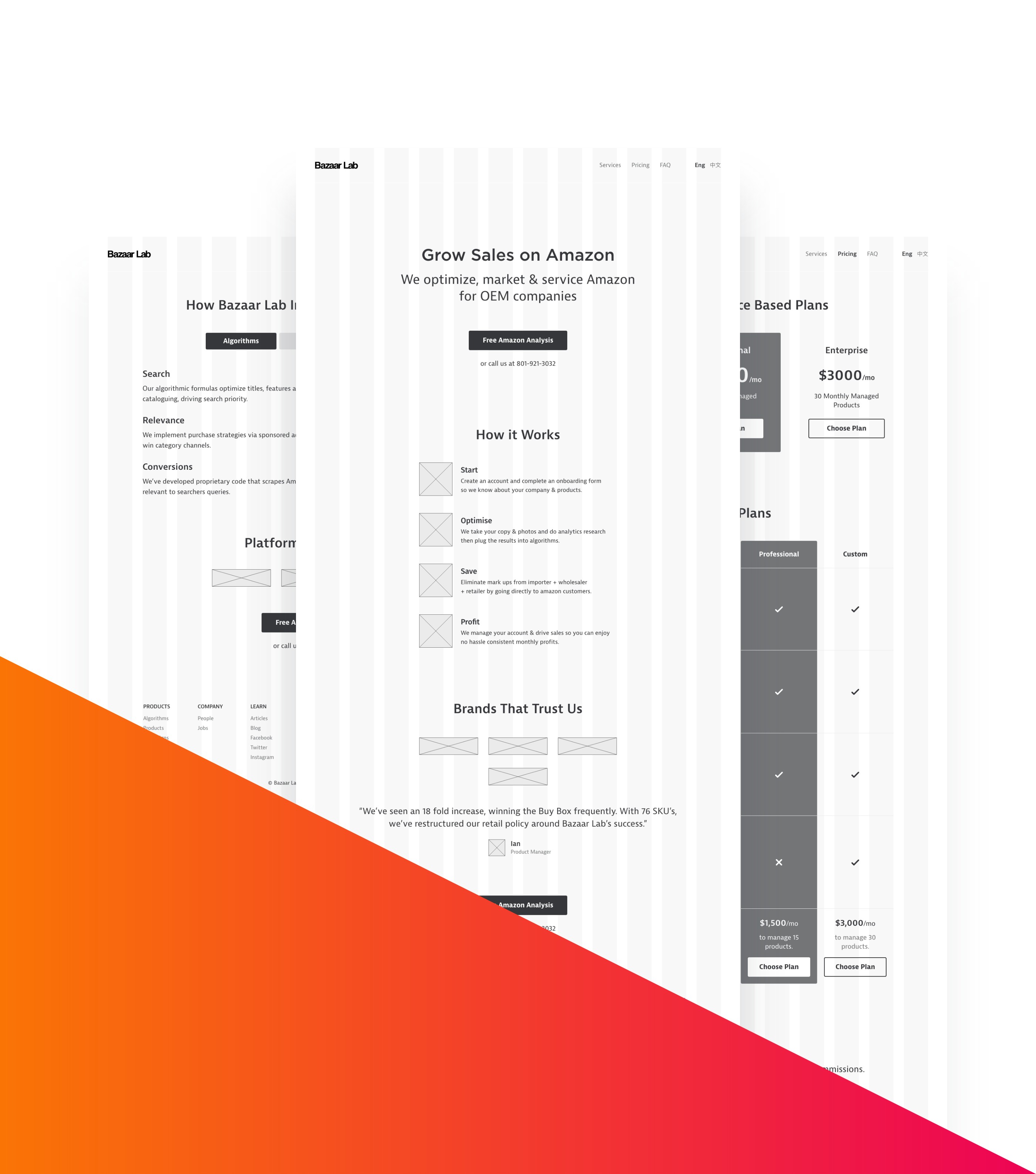 Bazaar Lab – UI/UX Design for Website