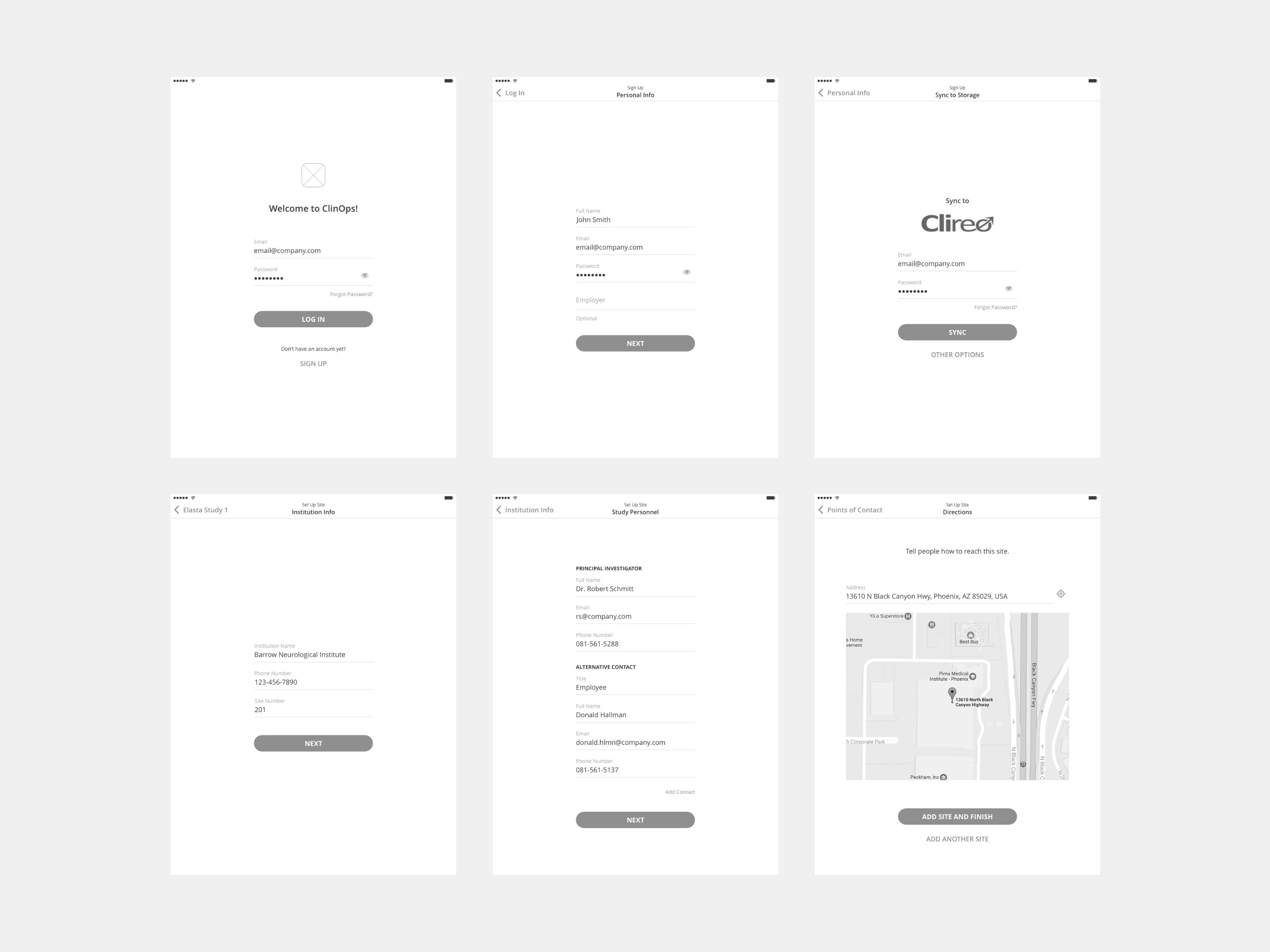 ClinOps – Branding, UI/UX Design for iPad App