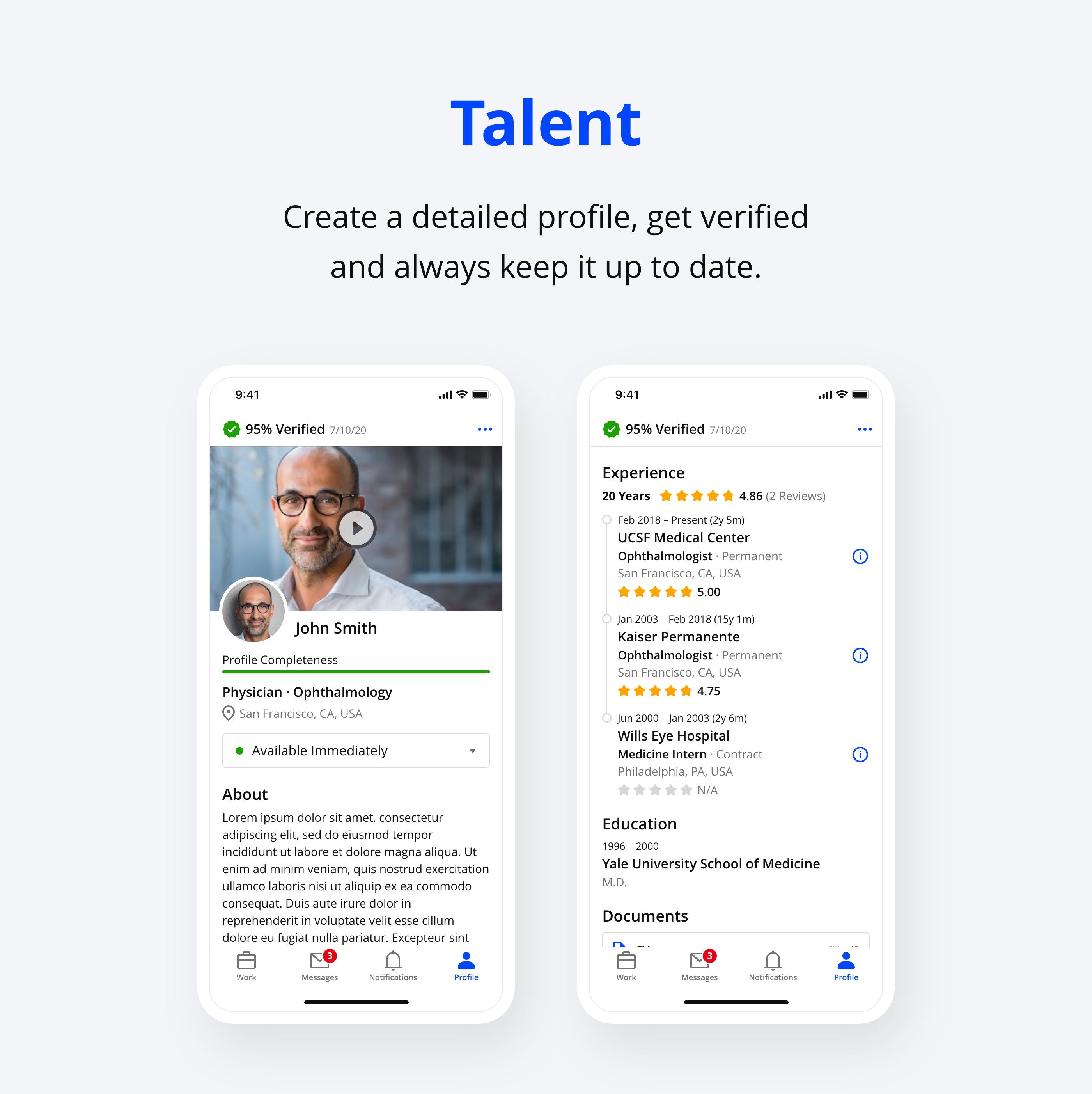 Job Matching App – UI/UX Design for Mobile App