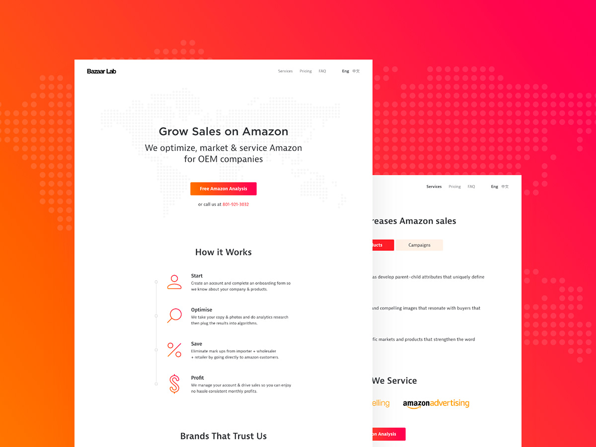 Bazaar Lab – UI/UX Design for Website