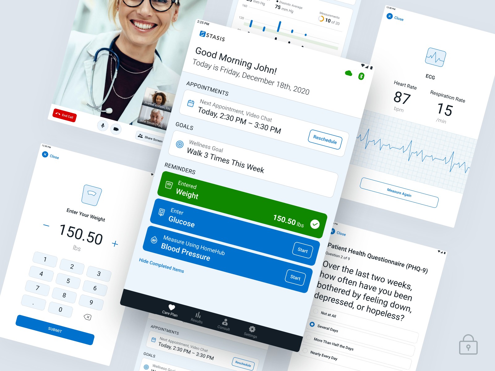 Remote Patient Monitoring – UI/UX Design for Tablet and Web Apps