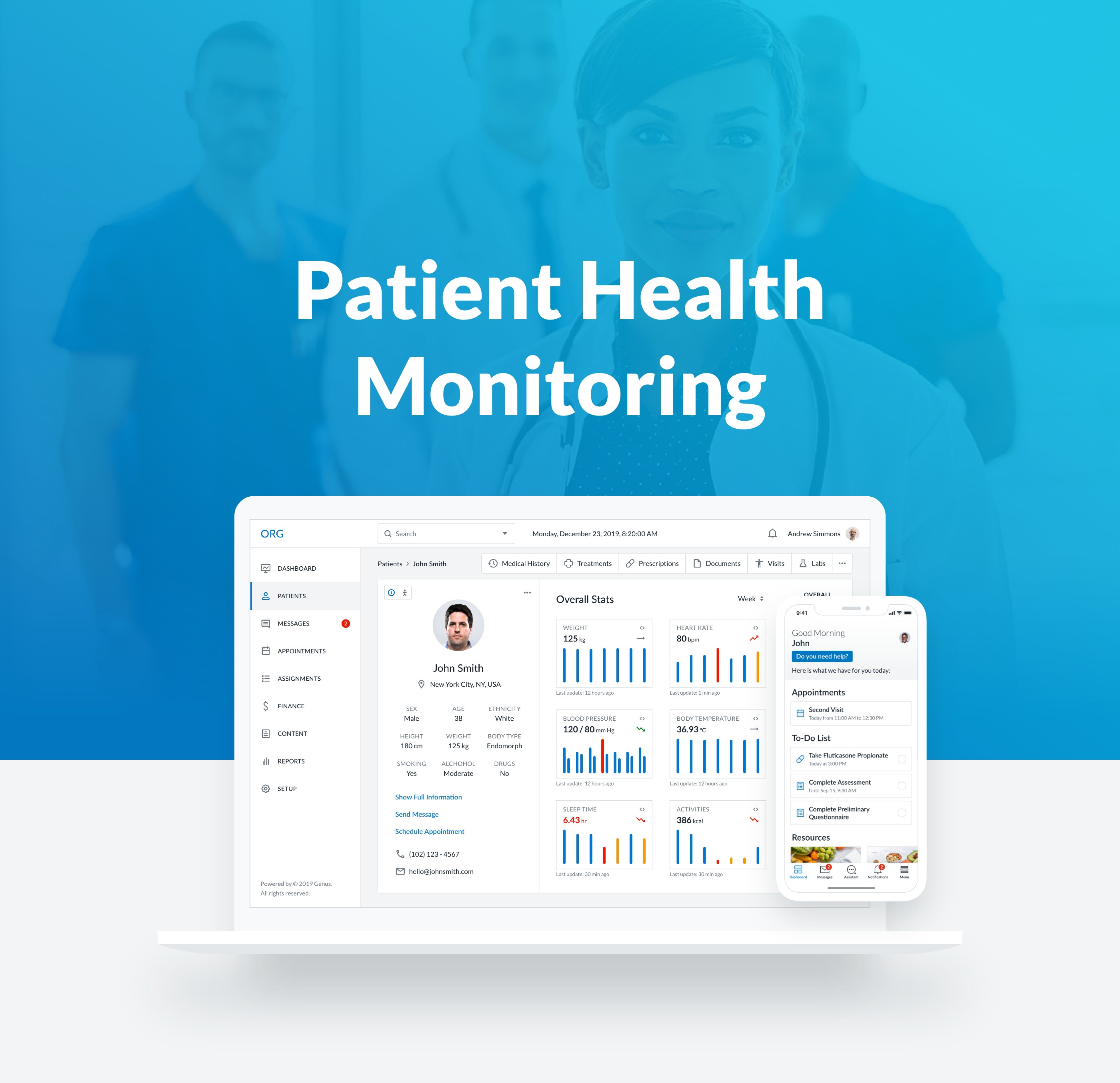 Patient Health Monitoring Platform Uiux Design For Mobile And Web Apps